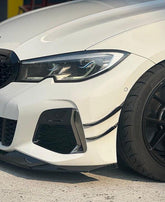 BMW 3 Series 330i (with M-package bumper, does not fit base model) M340i G20 G21 Pre-LCI 2019 2020 2021 2022 with Aftermarket Parts - Front Canards ABS from VTEN